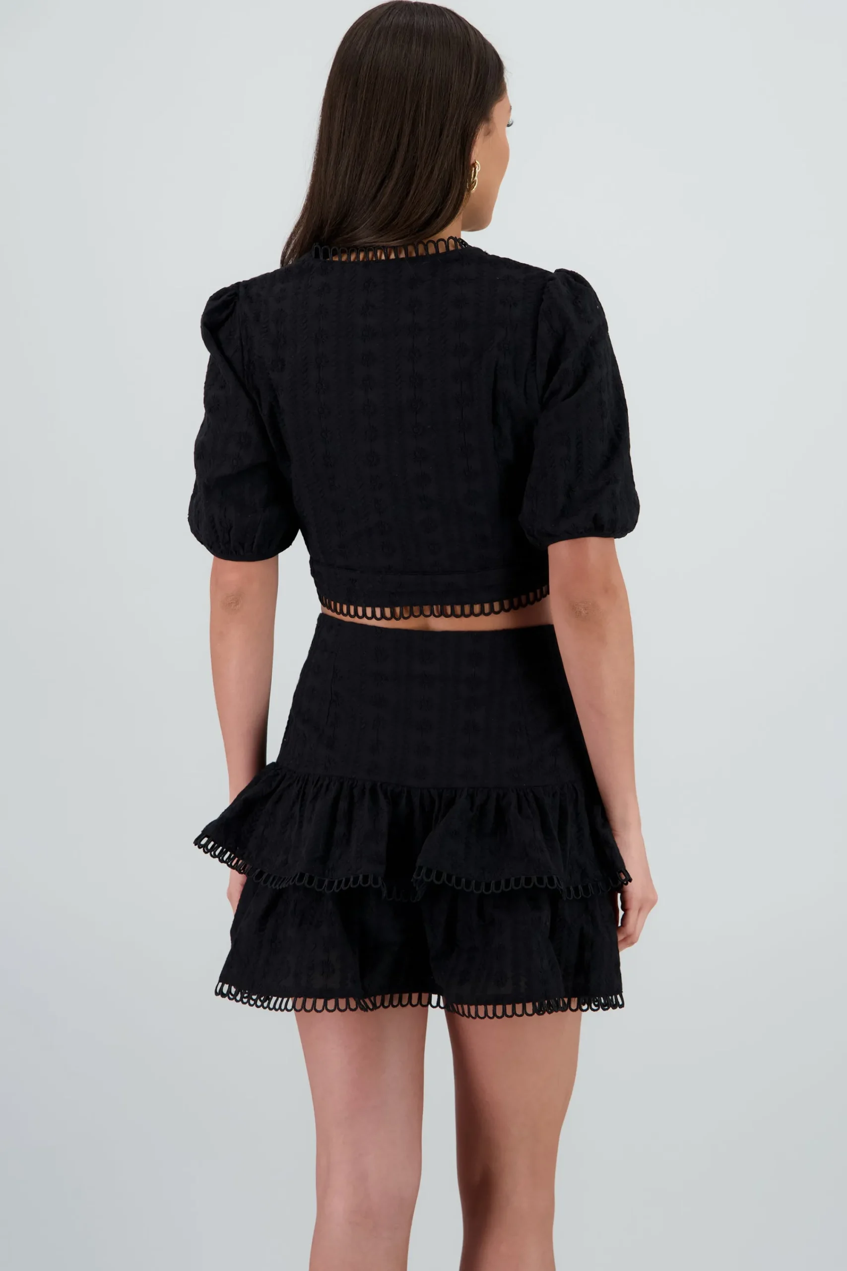 Shasa Short Sleeve Top with Texture Detail