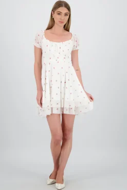 Shasa Short Sleeves Mini Dress