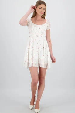 Shasa Short Sleeves Mini Dress