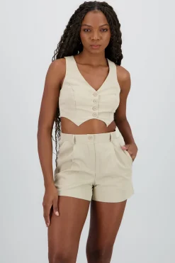 Shasa Short Textured Vest