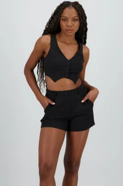 Shasa Short Textured Vest