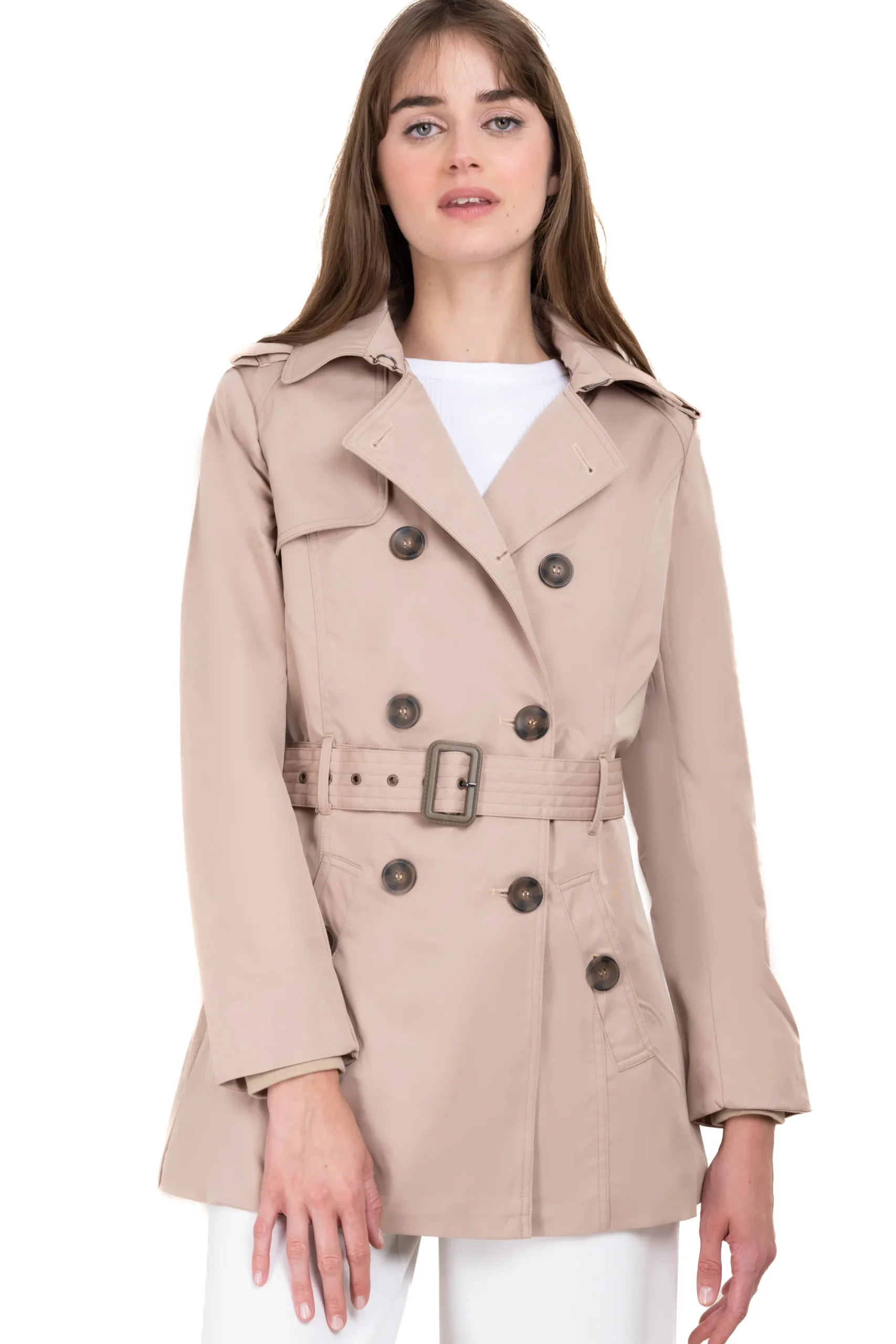 Shasa Short trench coat