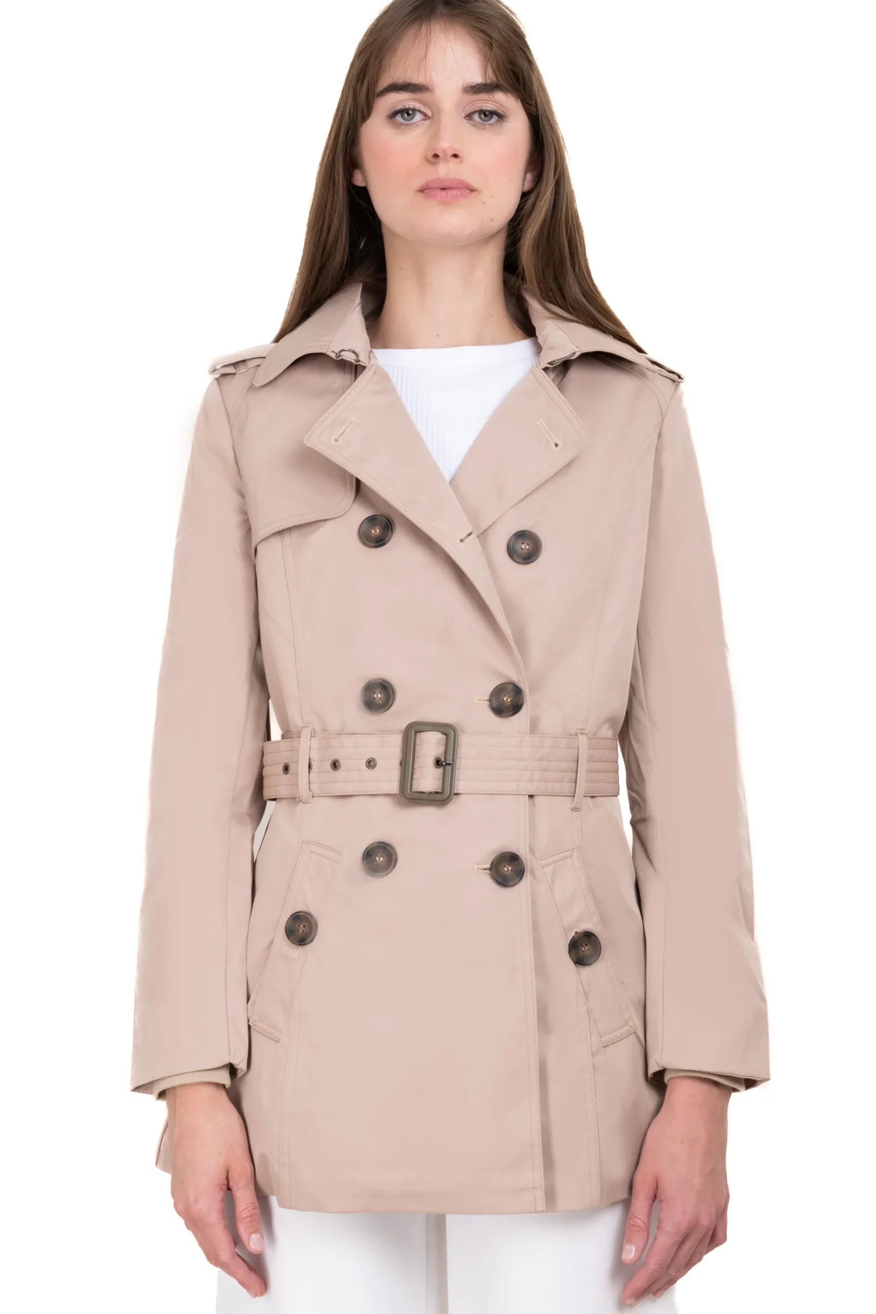 Shasa Short trench coat