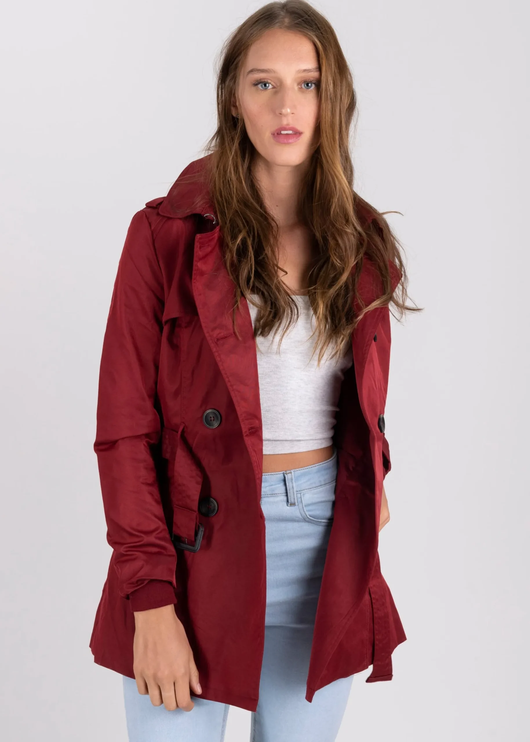 Shasa Short trench coat
