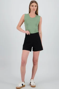 Shasa Shorts with Pleat Detail