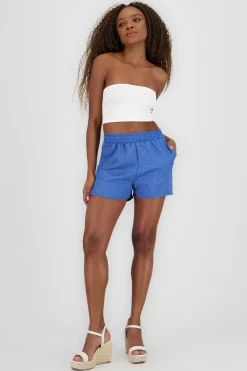 Shasa Shorts with Wide Waistband and Pockets