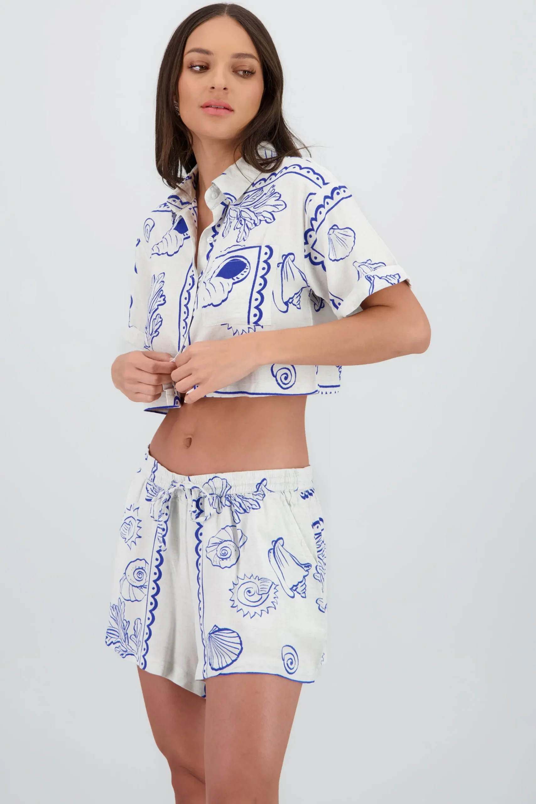 Shasa Short-sleeve mini print shirt