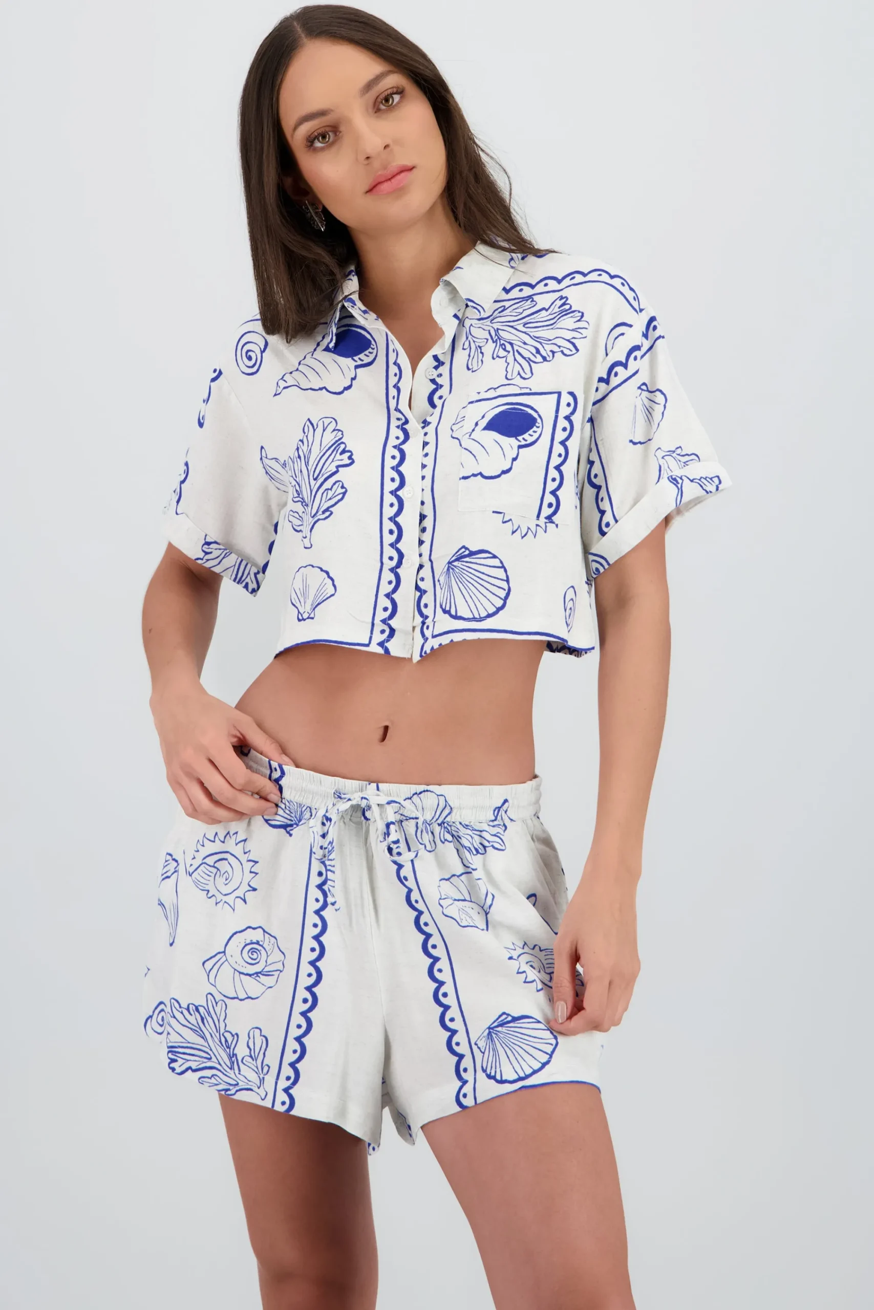 Shasa Short-sleeve mini print shirt