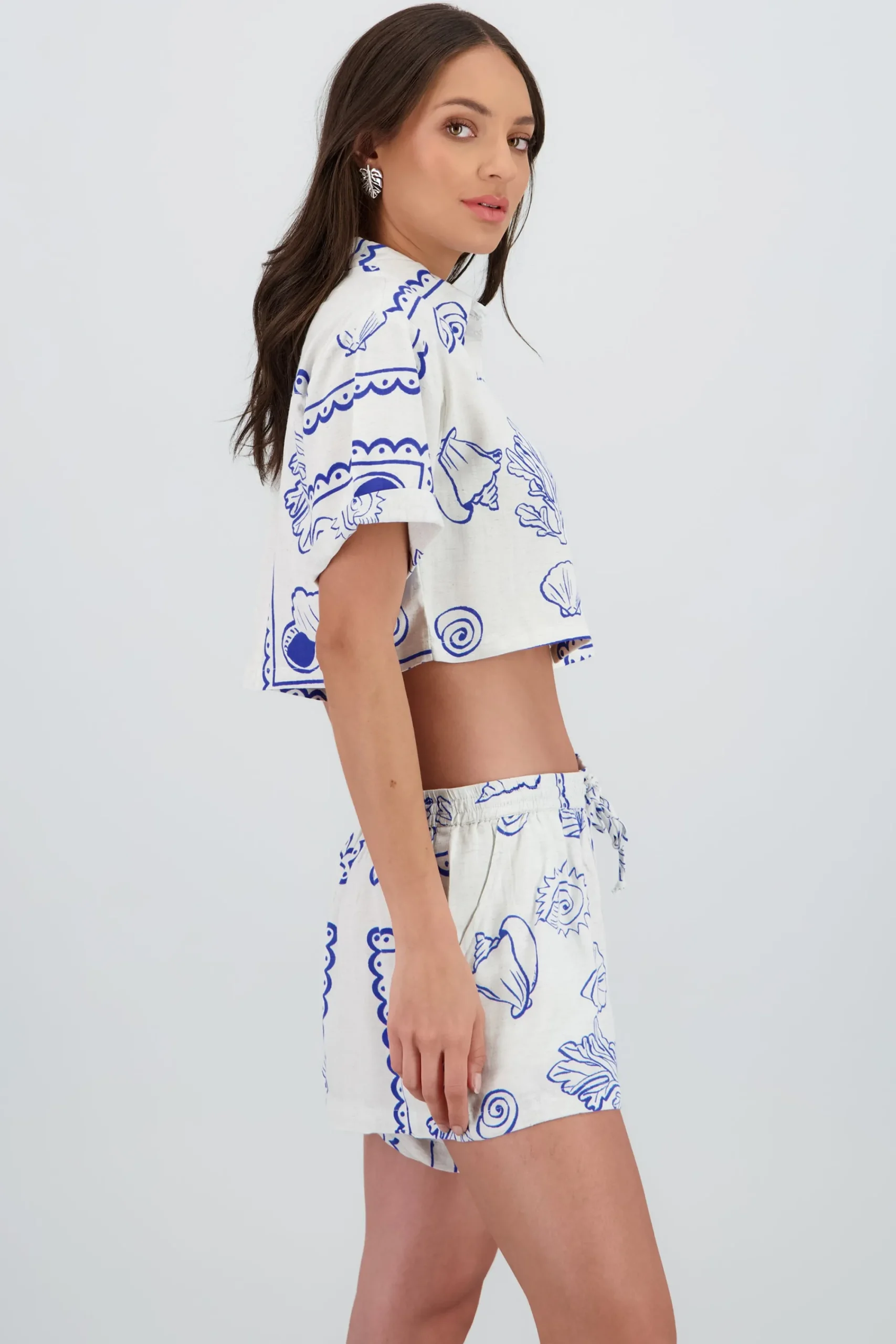 Shasa Short-sleeve mini print shirt