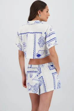 Shasa Short-sleeve mini print shirt