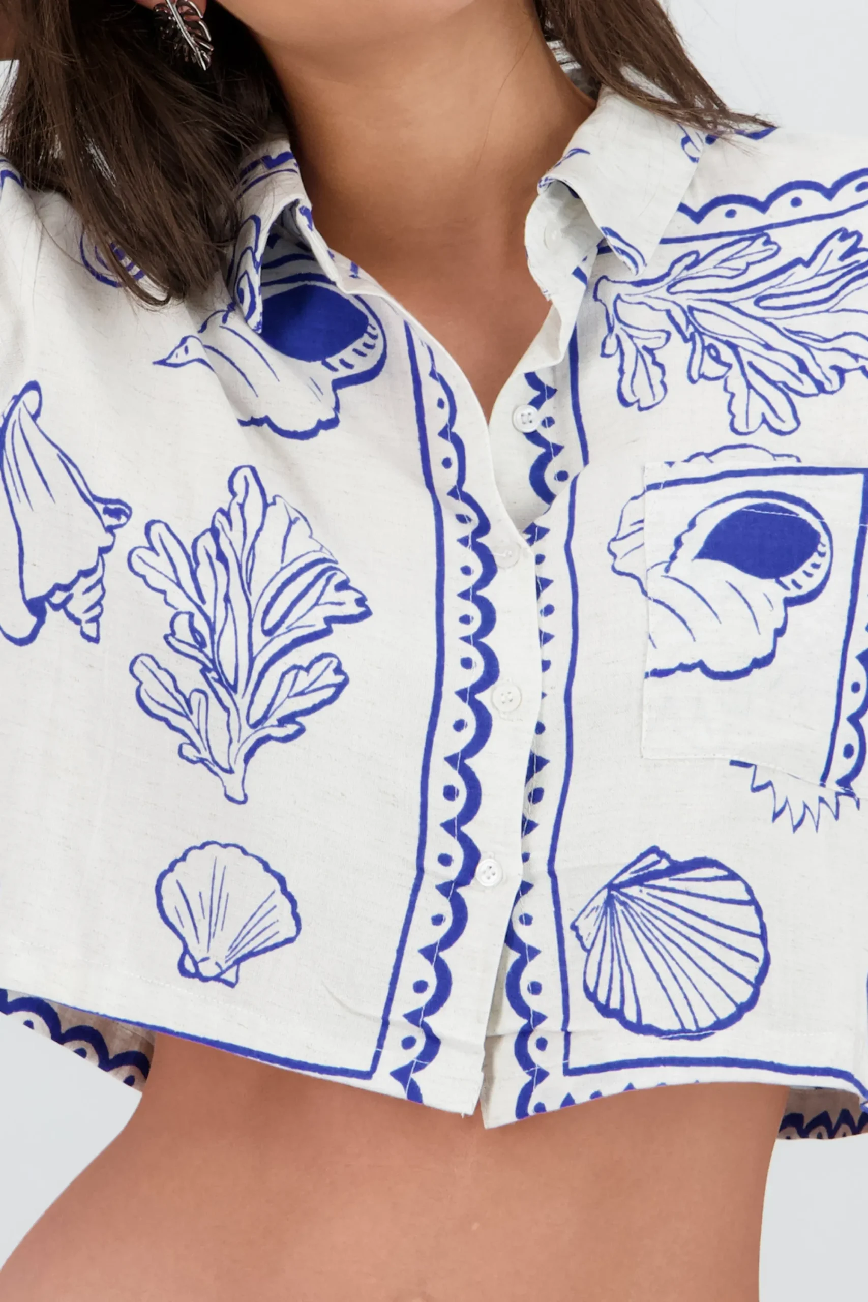 Shasa Short-sleeve mini print shirt