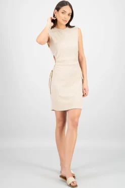 Shasa Side Drawstring Detail Mini Dress