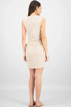 Shasa Side Drawstring Detail Mini Dress