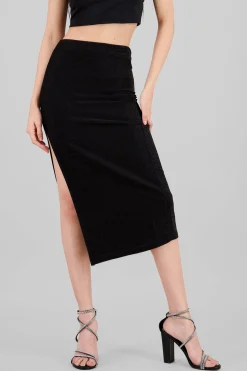Shasa Side Slit Midi Skirt