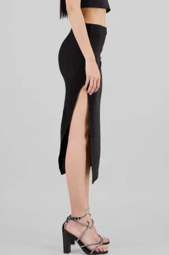 Shasa Side Slit Midi Skirt