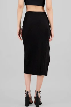 Shasa Side Slit Midi Skirt
