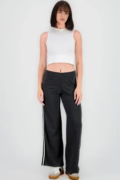 Shasa Side Stripe Detail Wide Leg Pants