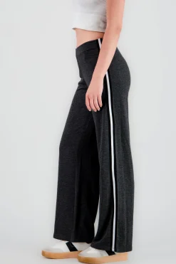 Shasa Side Stripe Detail Wide Leg Pants