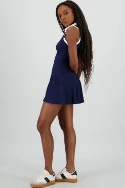 Shasa Skater Mini Dress with Contrast Polo Detail