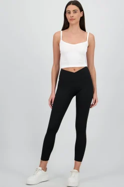 Shasa Skinny Leggings with Crossed Waistband
