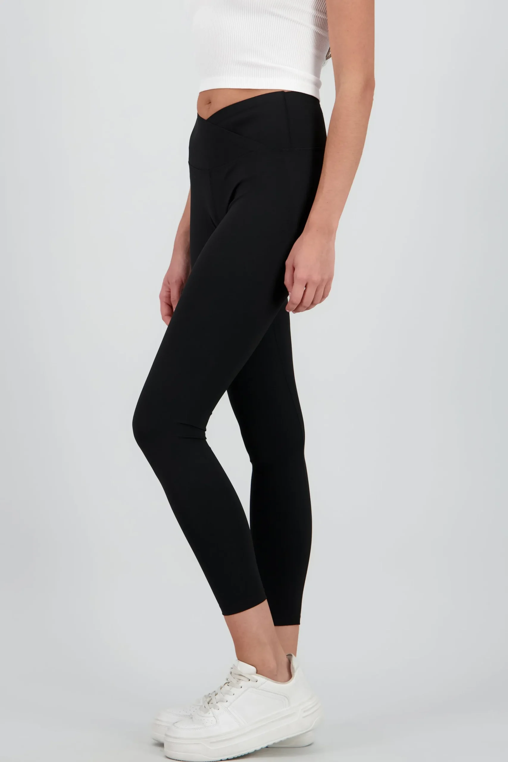 Shasa Skinny Leggings with Crossed Waistband