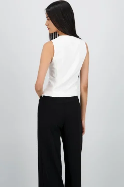 Shasa Sleeveless Blouse with Bows