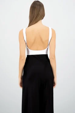 Shasa Sleeveless Bodysuit with Open Back