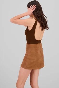 Shasa Sleeveless Bodysuit with Open Back