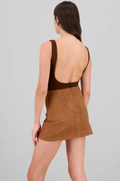 Shasa Sleeveless Bodysuit with Open Back