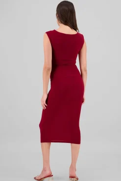 Shasa Sleeveless Draped Dress