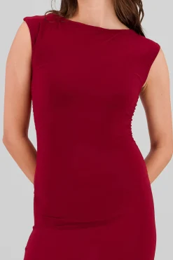 Shasa Sleeveless Draped Dress