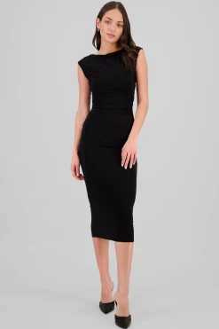 Shasa Sleeveless Draped Dress