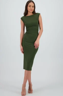 Shasa Sleeveless Draped Dress