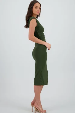 Shasa Sleeveless Draped Dress