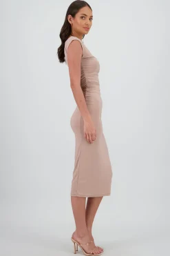 Shasa Sleeveless Draped Dress