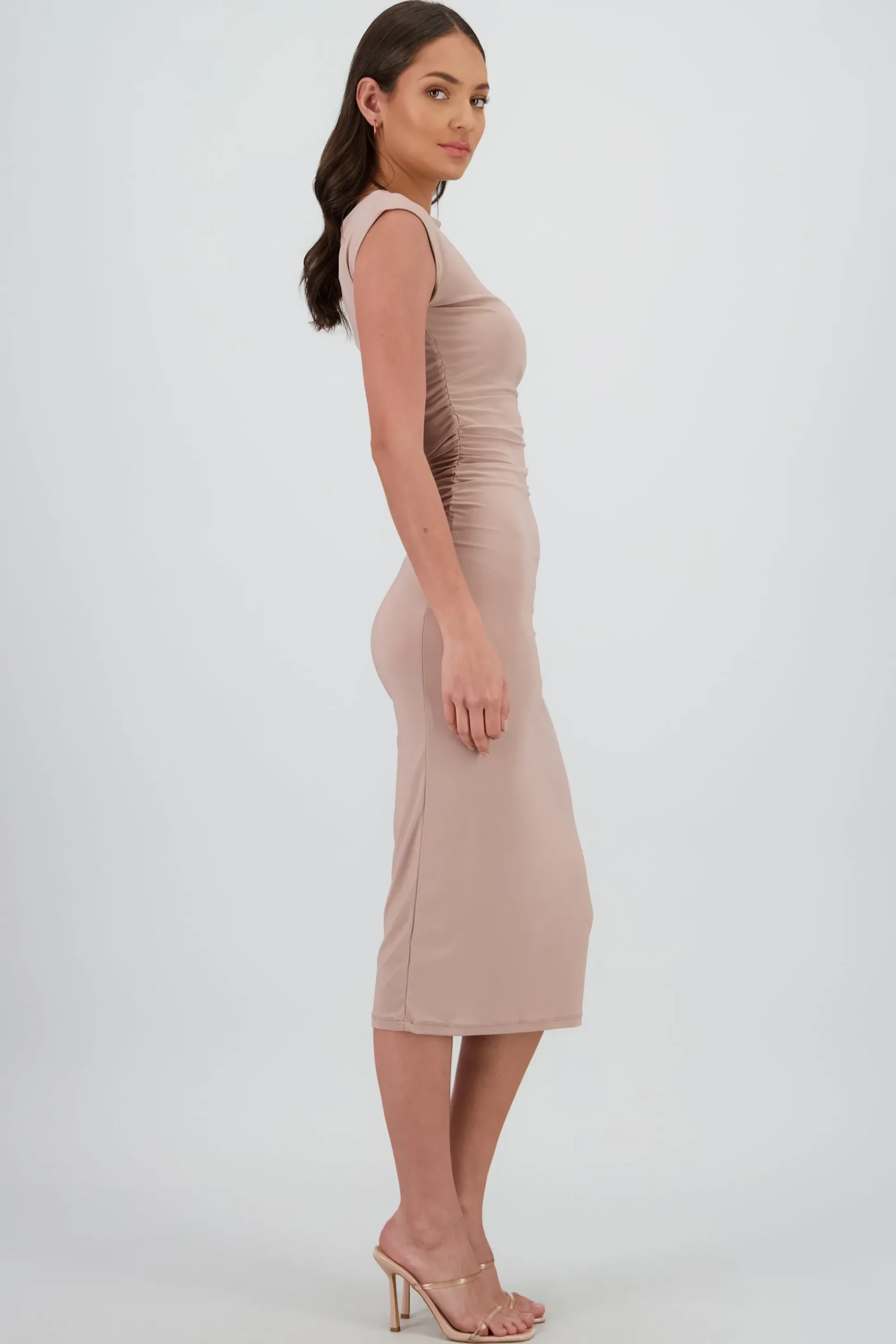 Shasa Sleeveless Draped Dress