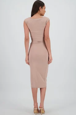 Shasa Sleeveless Draped Dress
