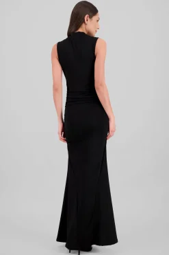 Shasa Sleeveless High Neck Maxi Dress