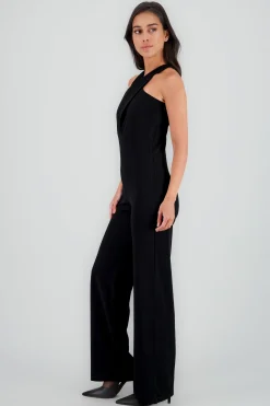 Shasa Sleeveless Jumpsuit with Round Neckline
