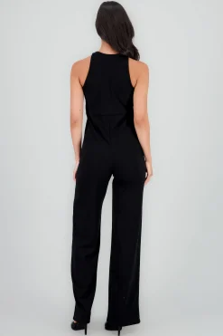 Shasa Sleeveless Jumpsuit with Round Neckline