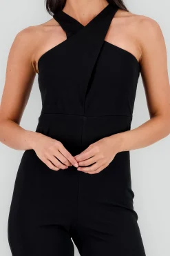 Shasa Sleeveless Jumpsuit with Round Neckline