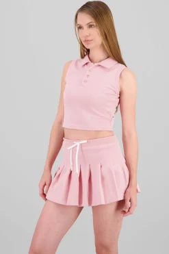 Shasa Sleeveless Polo T Shirt