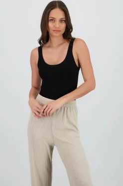 Shasa Sleeveless Ribbed Bodysuit