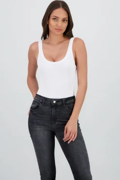 Shasa Sleeveless Ribbed Bodysuit