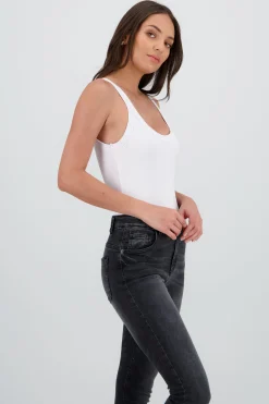 Shasa Sleeveless Ribbed Bodysuit