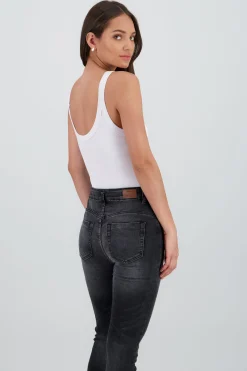 Shasa Sleeveless Ribbed Bodysuit