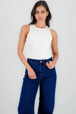 Shasa Sleeveless Ribbed Bodysuit