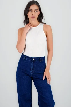 Shasa Sleeveless Ribbed Bodysuit