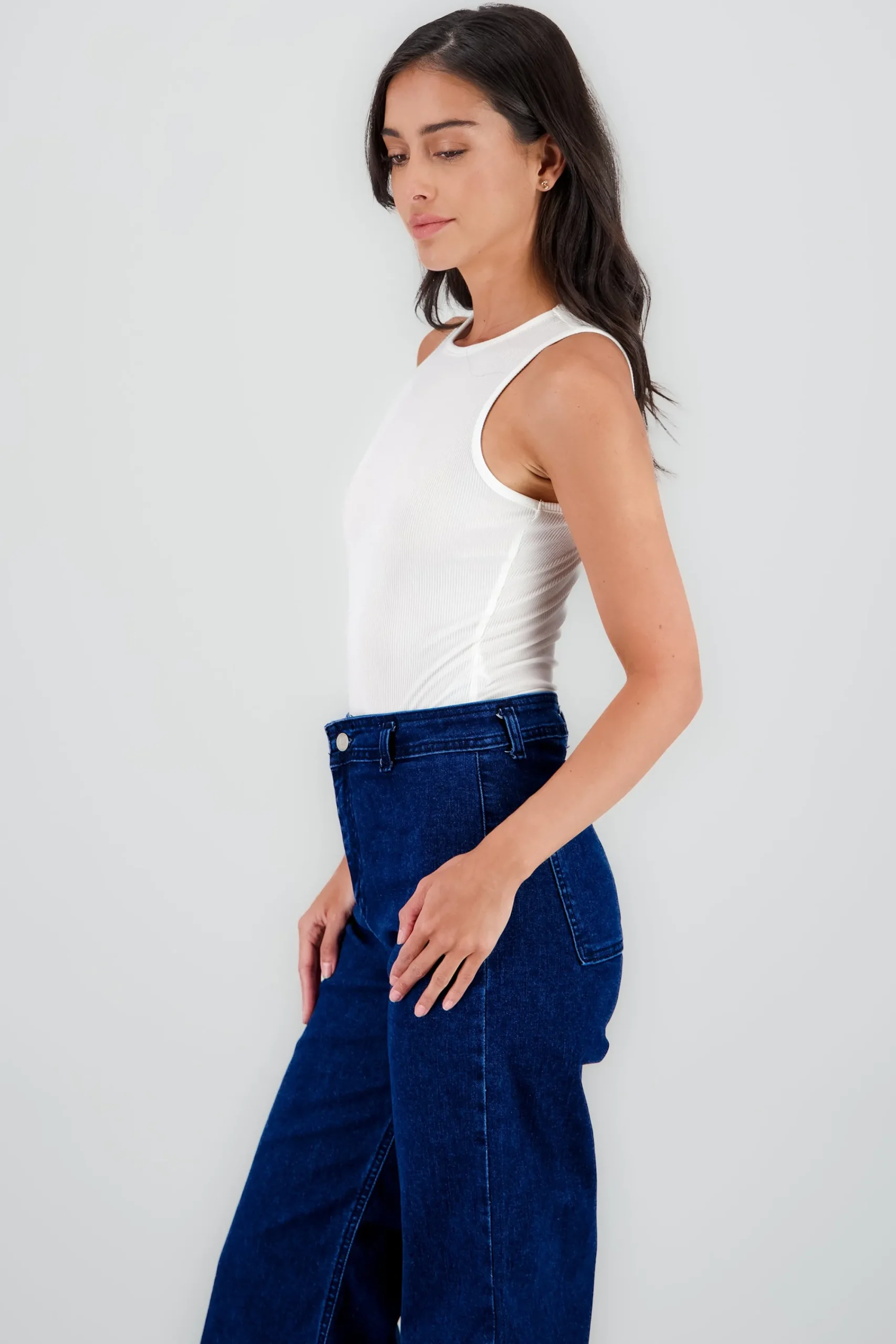 Shasa Sleeveless Ribbed Bodysuit