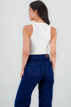 Shasa Sleeveless Ribbed Bodysuit